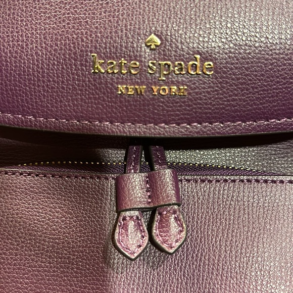 kate spade Darcy Flap Backpack Purse - purple/eggplant - Picture 2 of 15